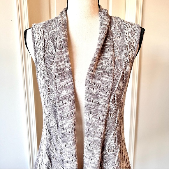 ANTHROPOLOGIE MOTH Lavena Waterfall Open Drape Sweater Vest Cardigan—SZ. XS/S - Picture 5 of 14